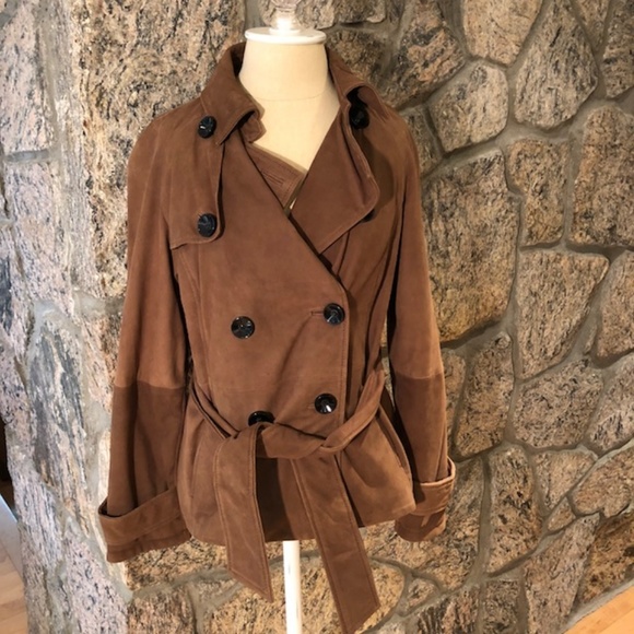 Zara Jackets & Blazers - Zara Brown Suede Belted Jacket - Size M